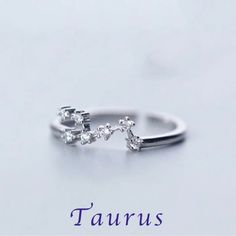 Taurus Rhinestone Constellation Ring Minimalist Style Adjustable To Fit Your Finger Size Free Gift With Every Order Constellation Jewelry, Constellation Ring, Zodiac Rings, Coffee Fashion, Zodiac Constellations, Zodiac Jewelry, Zircon Ring, Finger Rings, Birthday Jewelry Gift