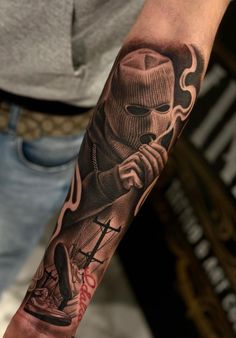 Inside Of Arm Tattoo, Arm Tattoos For Guys Forearm, Tattoos Sleeve, Street Tattoo, Money Tattoo, Chicano Style Tattoo