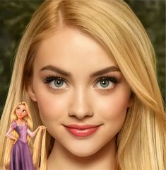 a woman with blonde hair and blue eyes is shown in this cartoon character photo from the animated