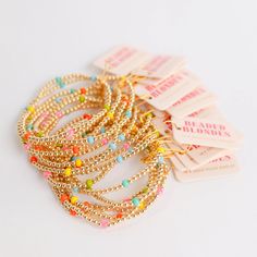 Beaded Blondes | Confetti Poppi Bracelet - Giddy Up Glamour Boutique College Station Texas, Preppy Bracelets, Preppy Jewelry, Summer Bracelet, Wrist Jewelry, Jewelry Accessories Ideas, College Station, Summer Bracelets, Jewelry Essentials