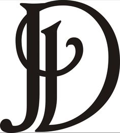 the letter j in black and white