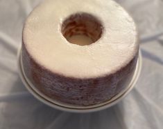 a cake sitting on top of a white plate