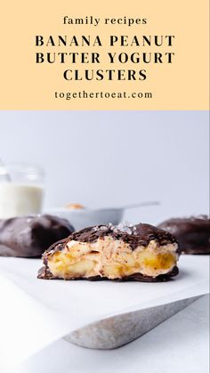 Banana Peanut Butter Yogurt Clusters | Family Recipes | Frozen Treats | Snacks Peanut Butter Chocolate Chip Frozen Yogurt Bars, Chunky Monkey Frozen Protein Yogurt Bites, Snickers Frozen Yogurt, Banana Yogurt Peanut Butter Bites, Frozen Chocolate Banana Yogurt Clusters, Peanut Butter Banana Yogurt Clusters, Banana Peanut Butter Chocolate Dipped, Frozen Banana Yogurt Pops, Frozen Peanut Butter Yogurt Bites