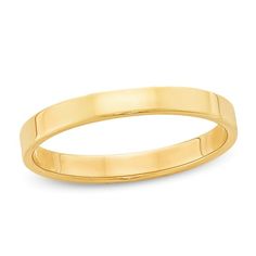 Proclaim her sophisticated style with this tailored wedding band. Crafted in warm 14K gold, this 3.0mm-wide flat square-edged design creates a modern look. Polished to a brilliant shine, this wedding band is a strong symbol of your loving commitment. Strong Symbol, Look Polished, Gold Bullion, Size 10 Rings, Pure Gold, Gold Coins, Sophisticated Style, Wedding Ring Bands, Womens Bracelets