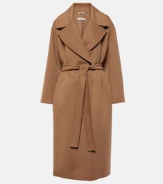 Find MAX MARA Wool Wrap Coat on Editorialist. Material: 100% wool. Care instructions: dry clean. Made in China. Designer color name: Perfect Carmel. Closure: open front. Pockets: side slit pockets. Detachable belt. Belted Wool Coat, Max Mara Coat, Wool Wrap Coat, Wool Wrap, Wrap Coat, Black Women Fashion, Outerwear Coats, Coat Fashion, Max Mara