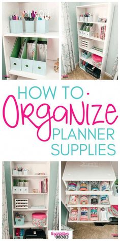 how to organize planner supplies in an organized closet