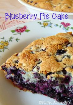 a blueberry pie is sitting on a plate