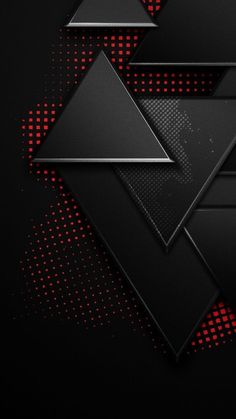 an abstract black and red background with geometric shapes