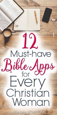 an open book with the title 12 must have bible apps for every christian woman