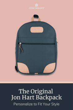 Discover the original Jon Hart backpack, a perfect blend of style and durability. Ideal for back to school, this backpack can be personalized to fit your unique style. Whether you're heading to college, high school, or grade school, this backpack is designed to carry all your essentials with ease. Make a statement with a backpack that reflects your personality and meets all your school needs. Modern Backpack With Adjustable Strap For On-the-go, Luxury Backpack With Zipper Closure, Luxury Backpack With Removable Pouch, On-the-go Standard Backpack For Back To School, Travel Laptop Bag Backpack With Removable Pouch, Functional Leather Satchel Backpack For On-the-go, Luxury Travel Tote Backpack, Luxury Shoulder Bag Style Backpack For Travel, Daily Use Softback Backpack With Adjustable Strap