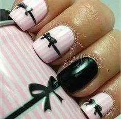 Love this but not the color pink Bow Nails, Nails Polish, Get Nails, I Love Nails, Fabulous Nails, Cute Nail Designs, Nail Art Inspiration, Fancy Nails, Creative Nails