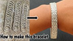 Metal Bracelet Ideas, Wire Bracelets Diy, Wire Bracelet Tutorial, Chainmaille Jewelry Patterns, Silver Spoon Jewelry, Diy Bangle Bracelets, Chainmail Jewelry, Metalsmithing Jewelry