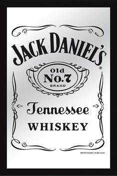 an old no 7 tennessee whiskey label with the words, jack daniels's on it