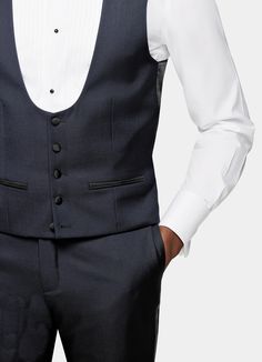 Navy Tuxedo, Navy Tuxedos, Black Tuxedo, The Navy, Style Expert, Wool Fabric, Covered Buttons, Fashion Advice, Mix Match