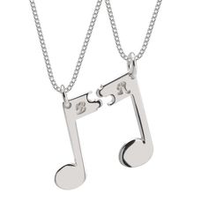 A new couples necklace, perfect to dance into the rhythm of love, the Couple Musical Note Necklace. Each musical note can be personalized with any initial. Matching Necklaces For Couples, Music Note Necklace, Music Necklace, Graduate Student, Gift For Mothers Day, Lovers Necklace, Rose Gold And Silver, Music Jewelry, Couple Necklaces