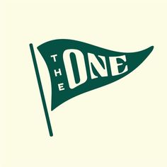 the one flag is green and white with an inscription that reads,'the one '