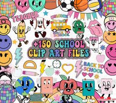 the back to school clip art files are available for use in children's crafts