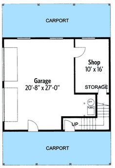 the floor plan for a garage apartment