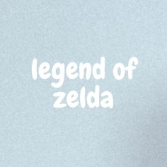 the legend of zelda logo is shown in white on a light blue background,