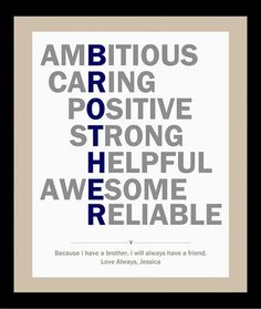 an art print with the words ambitious caring positive strong people