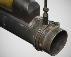 a close up of a metal object on a white background with no people around it