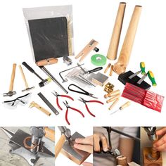 various tools are being used to make woodworking