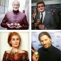 four different pictures of actors and their roles