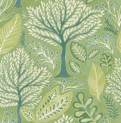 Kiah Green Forest Wallpaper Illustrative Wallpaper, Green Forest Wallpaper, Stripped Wallpaper, Wallpaper For Sale, Green Backdrops, Textile Pattern, Contemporary Wallpaper, Woven Wallpaper