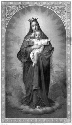 the virgin mary holding a child in her arms