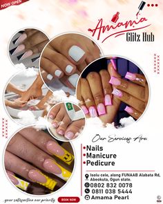 Pedicure And Manicure Salon Design, Nail Flyer Ideas, Tv Showcase, Graphic Design Posters Layout, Quick Nail Art, Quick Nail