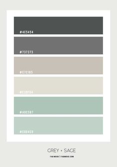 the color scheme for grey and sage