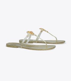 Mini Miller Jelly Sandal: Women's Designer Sandals | Tory Burch Tory Burch Jelly Sandals, Beautiful Sandals, Jelly Sandals, Footwear Design Women, Designer Sandals, Pink Love, Metallic Logo, Tory Burch Shoes, Spring Collection