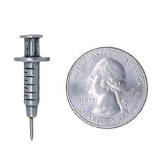 Syringe Lapel Pin The hypodermic syringe, or the hypodermic needle has become such an important medical tool that it is nearly a symbol synonymous with the practicing physician. Our syringe pin is hand cast in solid, lead-free pewter. All of our medical pins have a US made, military style clasp backing that keeps your pin secure on a white coat, name badge, or lanyard. Gift the syringe pin to nurses, doctors, or anyone in the medical field. All hospital pins arrive packaged on our signature pres