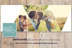 a couple kissing in front of a wooden fence with the words cardcandy facebook timeframes