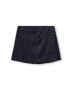 FINAL SALE The Enya Mini Skirt in Dark Denim by The Garment is a wrap front mini skirt crafted from a dark denim with two pockets and button detail. 100% Organic Cotton #20587 By Malene Birger, Dark Wash Denim, Thom Browne, Blazer Coat, Dark Denim, Button Detail, Jeans Dress, Victoria Beckham, Me Too Shoes