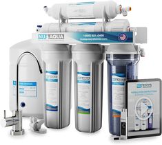 the under sink water filter system is clean and ready to use