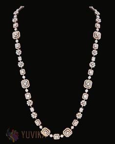 Long Diamond Chains, Traditional Diamond Pendant Necklace, Traditional Diamond Necklace Gift, Indian Daimond Necklaces, Traditional Hand-set Diamond Necklace For Celebrations, Karaikudi Diamond Necklace, Long Diamond Necklace, Diamond Necklace Simple, Diamond Mangalsutra