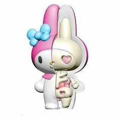 a cartoon bunny holding a baby in her arms