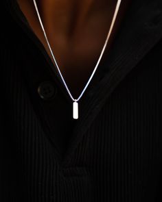 BOX PENDANT NECKLACE – Vacier US Guy Jewelry, Minimal Pendant, Mens Silver Jewelry, Mens Silver Necklace, Wire Pendant, Necklace For Men, Men's Necklace, Gold Pendant Necklace, Chains For Men