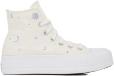 White High-top Sneakers With Embroidered Logo, Casual Canvas Sneakers With Embroidered Logo, White Casual Sneakers With Embroidered Logo, Sporty Cotton Canvas Shoes With Embroidered Logo, Trendy White Sneakers With Embroidered Logo, Low-top Cotton Canvas Shoes With Embroidered Logo, Cotton High-top Sneakers With Embroidered Logo, Lace-up High-top Sneakers With Embroidered Logo, Trendy Converse Canvas Shoes In Cotton