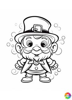 a coloring page with an image of a lepreite