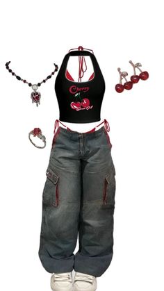 Cute 2000s Outfits, Outfit Ideas Baggy, Outfits Jeans, 2024 Fashion Trends, Fasion Outfits, 2000s Outfits