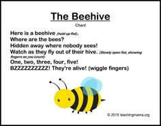 the beehive poem is shown in black and white, with an image of a bum