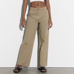 Condition Brand New With Tags Size Is Tagged Women’s 2 Or 26 Selling Bc It No Longer Fits Me Wide Leg Pants High Waisted, Sporty Streetwear, Zara Jumpsuit, Zara Pants, Leg Pants, Wide Leg Pants, Pant Jumpsuit, High Waist, Wide Leg