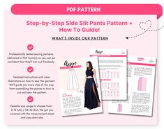 the step - by - step sewing pattern for how to guide is shown in this page