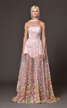 Jean Louis Sabaji 600854 Dress Tulle Floral Dress, Jean Louis Sabaji, Strapless Short Dress, Magnolia Dress, Dress With Cape, Strapless Dresses Short, Fairytale Fashion, Dress Idea, Flower Skirt