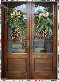 Christmas Front Porch Decor - Just Face It! - Finding a product is not simple. Try here to get all your supplies. Christmas Door Decoration, Christmas Front Doors, Christmas Porch, Christmas Door Decorations, Decoration Christmas, Christmas Door, Front Doors, Christmas Deco, Ideas Christmas