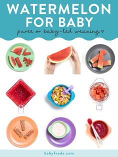 watermelon for baby pure or baby - led dressings with text overlay