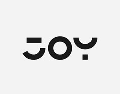 the word joy written in black on a white background