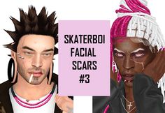 Skaterboi Facial Scars #3 | Patreon Masc Fem, Brindleton Bay, Facial Scars, Cc Shopping, Sims 4 Family, Sims 4 Anime, Free Sims 4, Skin Details